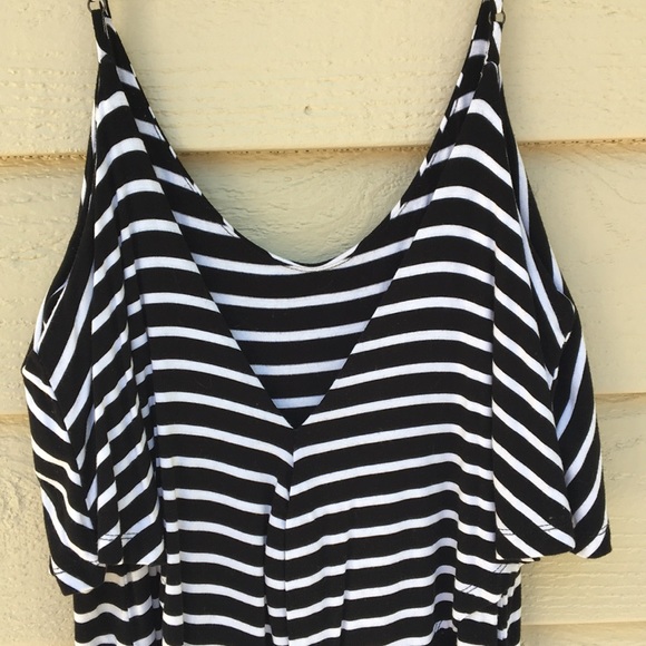 Black & White Striped Summer Dress - Picture 3 of 3